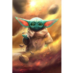 Diamond Painting - Diamond Painting Baby Yoda - Maître Jedi Mignon Star Wars