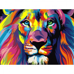 Diamond Painting -Lion coloré
