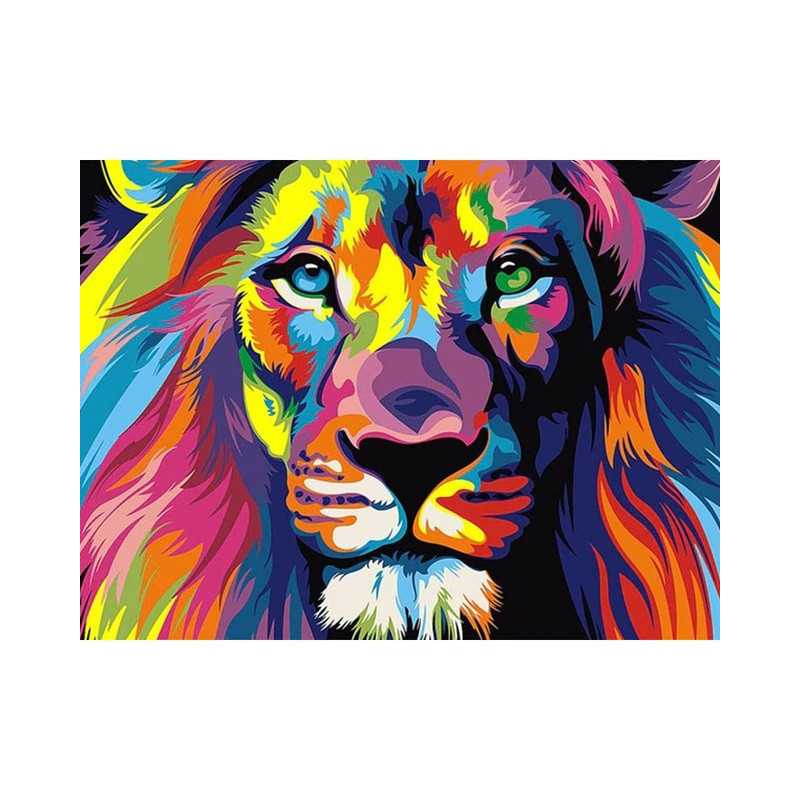 Diamond Painting -Lion coloré