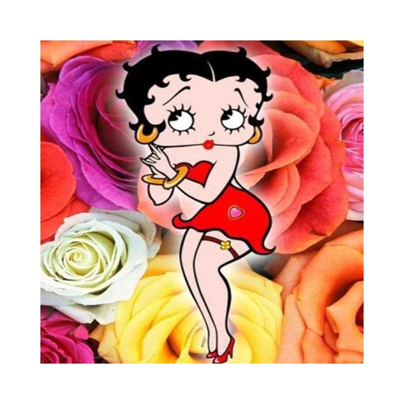Betty boop avec des roses