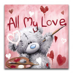 Broderie Diamant - Ourson peluche all my love