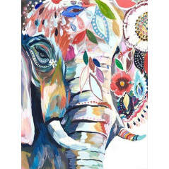 Broderie Diamant - Elephant Peinture couleurs