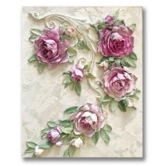 Diamond Painting - Broderie Diamant - Fleurs rose et pivoine Nora