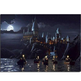 Diamond Painting - Broderie diamant Poudlard la nuit - Magie Harry Potter