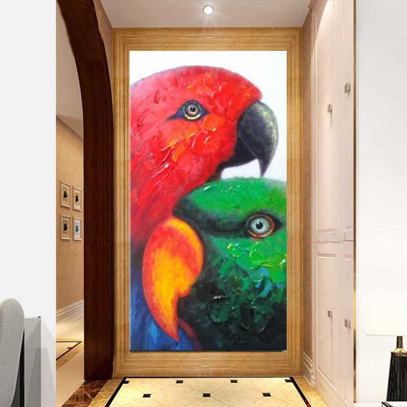 Perroquets rouge vert 3d