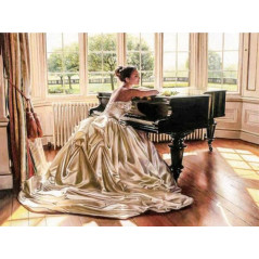 Diamond Painting - Broderie Diamant - Piano Robe de Mariée