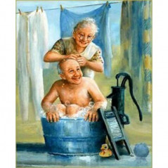Couple âgé Prend un Bain
