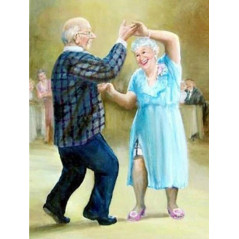 Diamond Painting - Broderie Diamant - Couple âgé Dansant