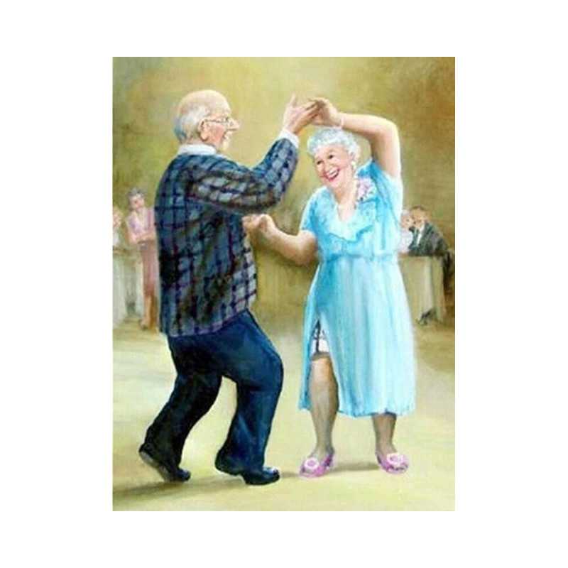Couple âgé Dansant