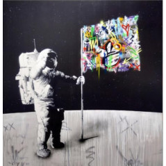 Broderie Diamant - Astronaute Graffiti