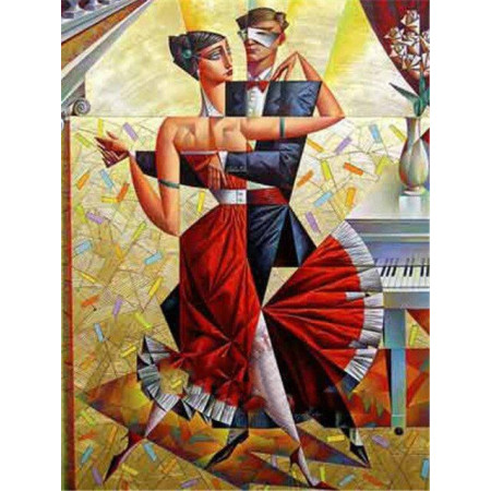 Broderie Diamant - Couple De Danse Style Picasso