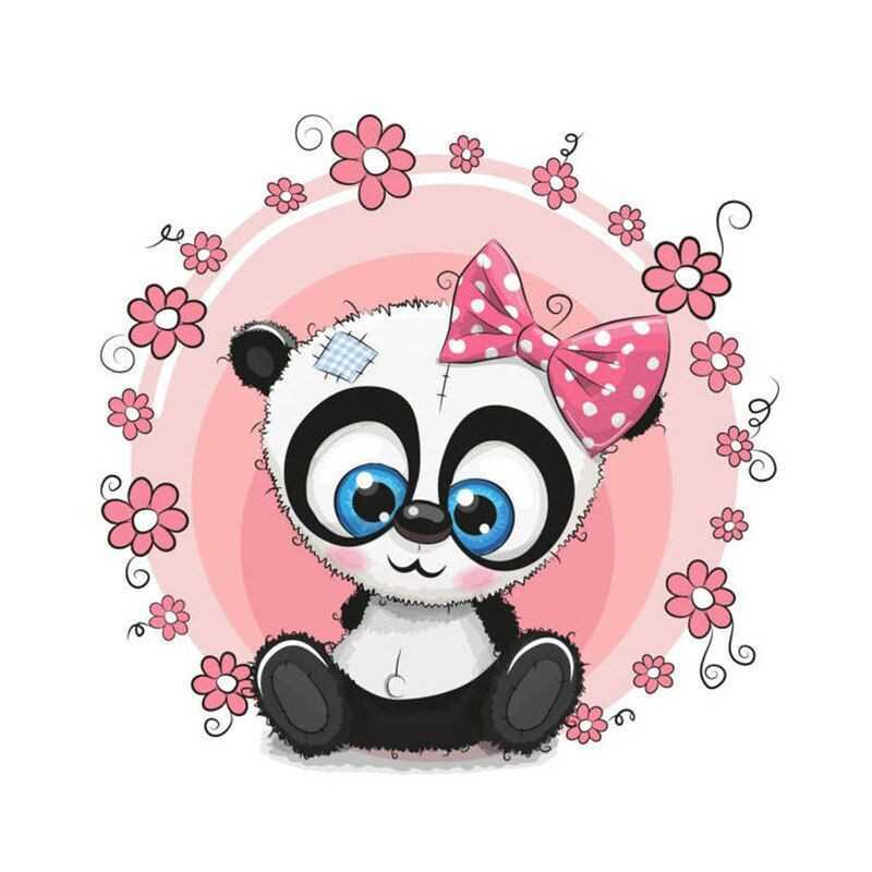 Bébé Panda Fleurs Rose
