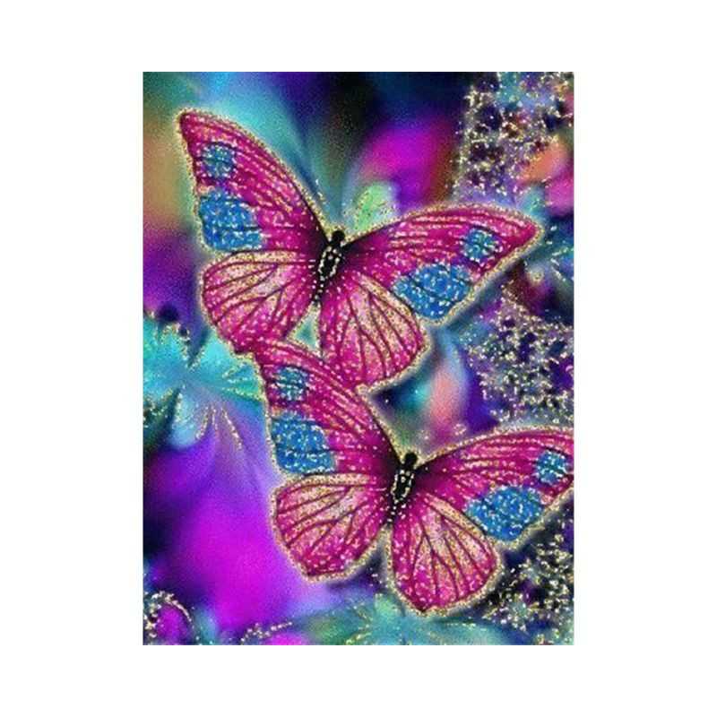 Fleurs Et Papillon couleur 3D B