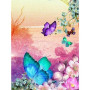 Broderie Diamant - Fleurs Et Papillon couleur 3D M