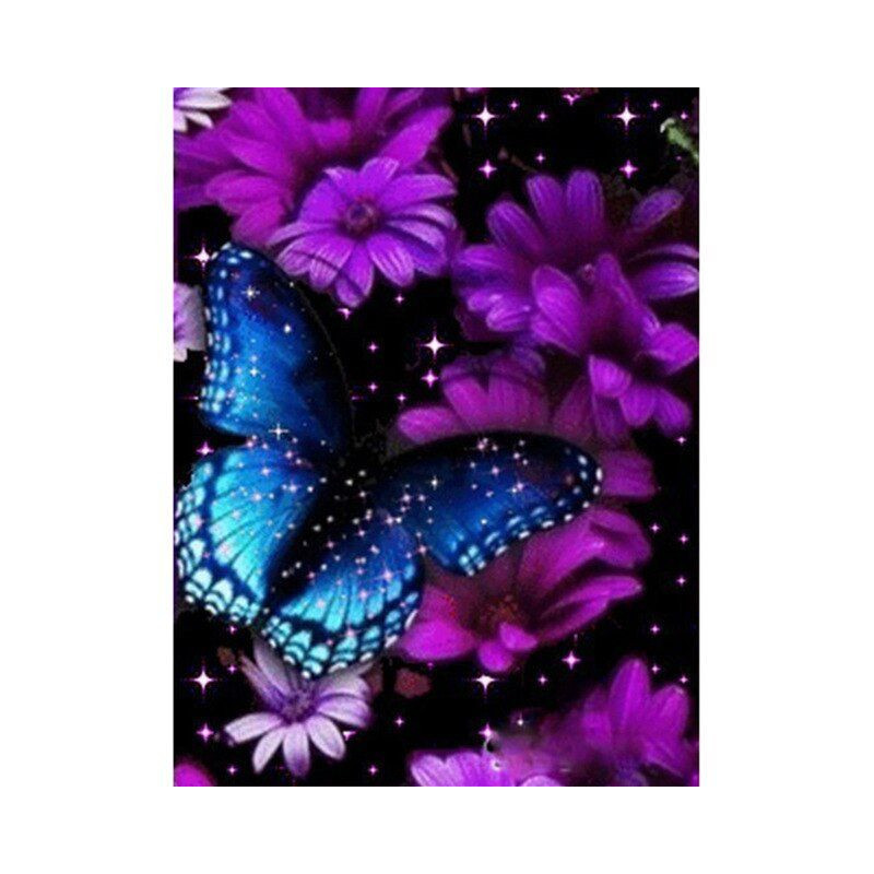 Fleurs Et Papillon couleur 3D W