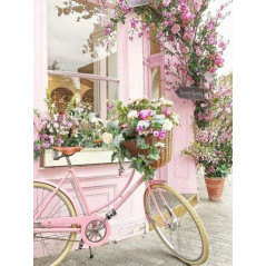 Broderie Diamant - Fleurs et vélo 2
