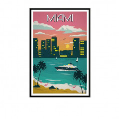 Broderie Diamant - Paysage Vintage Miami