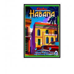 Broderie Diamant - Paysage Vintage Habana