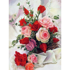 Diamond Painting -Bouquet rose lavali