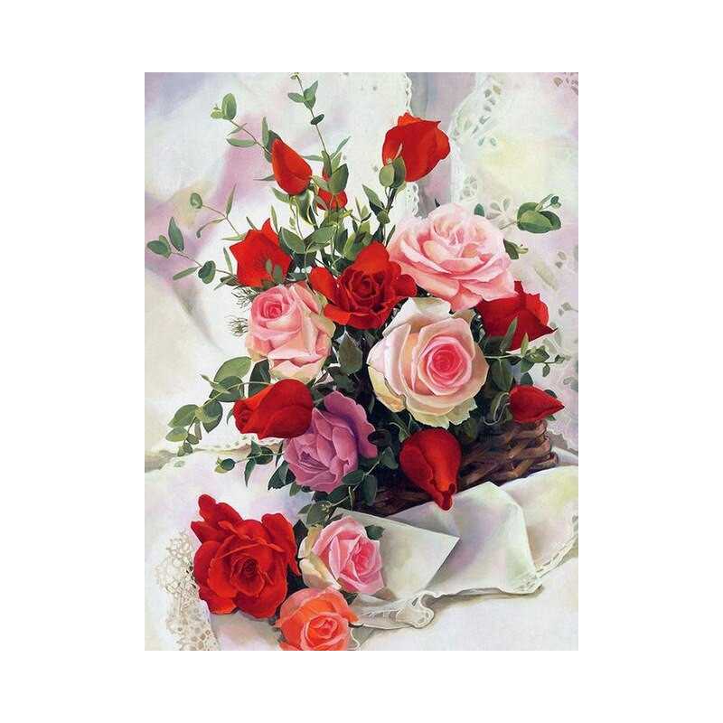 Diamond Painting -Bouquet rose lavali