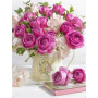 Broderie Diamant - Bouquet rosa