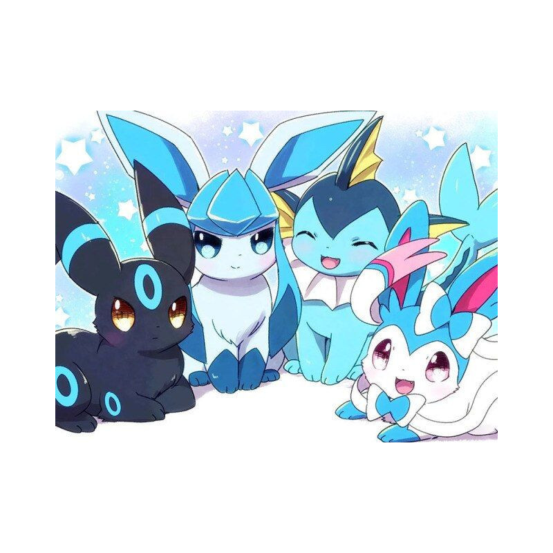 Broderie Diamant - Pokémon Série Bleu