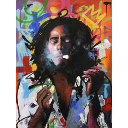 Broderie Diamant - Bob Marley En Train De Fumer