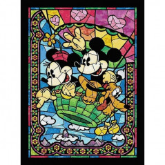 Diamond Painting - Diamond Painting Mickey & Amis Fête - Vitrail Disney Célébration Joyeuse