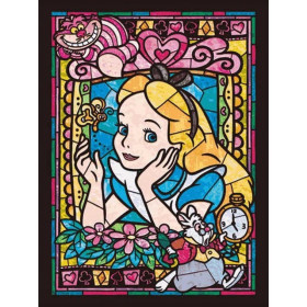 Diamond Painting - Diamond Painting Alice au Pays des Merveilles - Héroïne Songeuse Vitrail Disney
